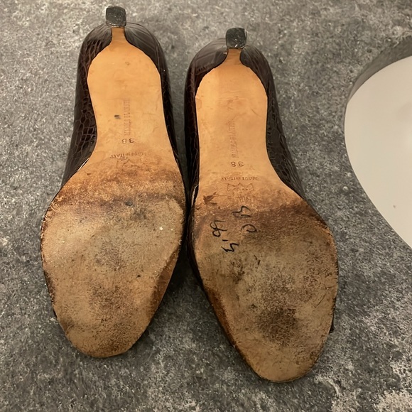 Manolo blahnik brown Alligator heels. Worn but in good condition - Picture 6 of 6